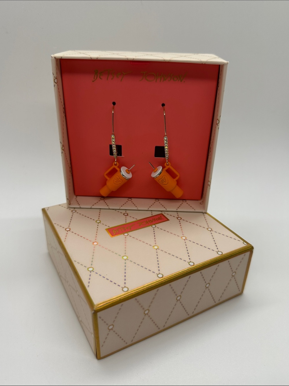 Betsey Johnson Coffee Cup Earrings